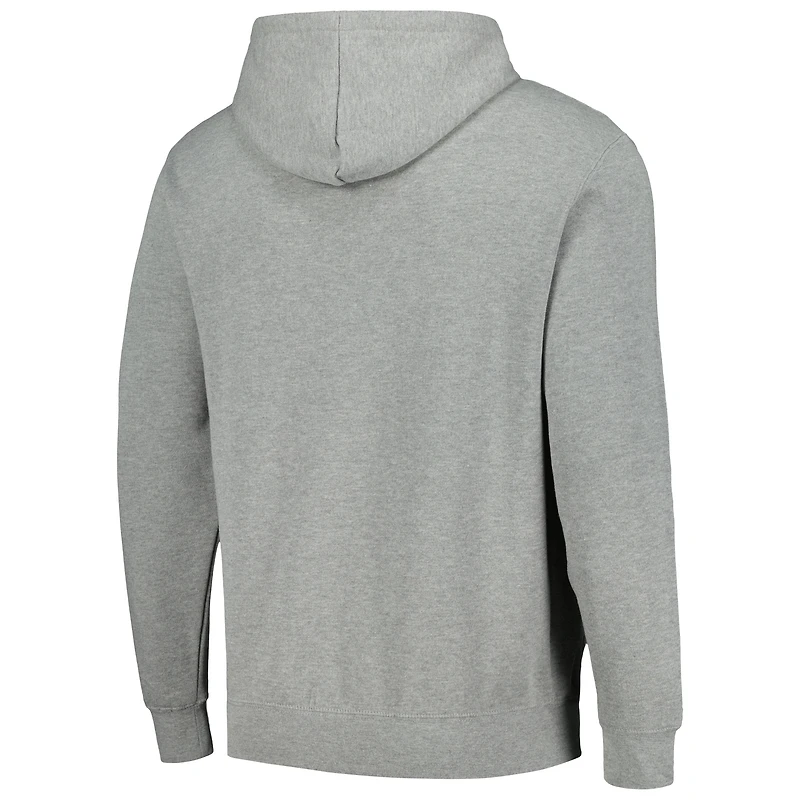 Men's Colosseum Heather Gray Ole Miss Rebels Arch & Logo 3.0 Pullover Hoodie