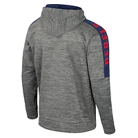 Men's Colosseum Heather Gray Ole Miss Rebels Dozer Pullover Hoodie