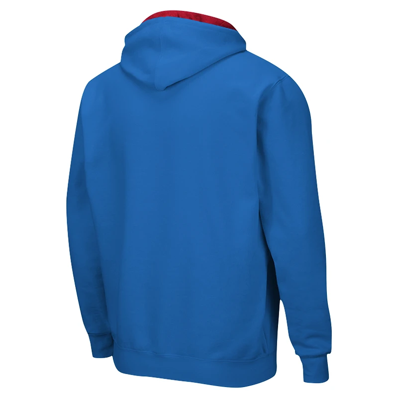 Sweat à capuche entièrement zippé Ole Miss Rebels Arch & Logo 3.0 pour homme Colosseum Navy