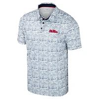 Men's Colosseum Navy Ole Miss Rebels It's Time! Allover Print Polo