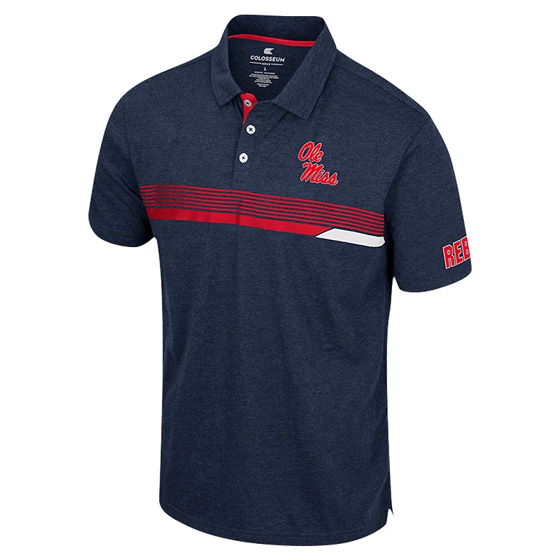 Men's Colosseum Navy Ole Miss Rebels No Problemo Polo