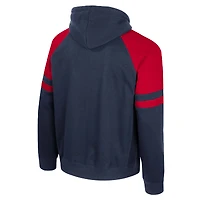 Men's Colosseum  Navy Ole Miss Rebels Todd Raglan Pullover Hoodie
