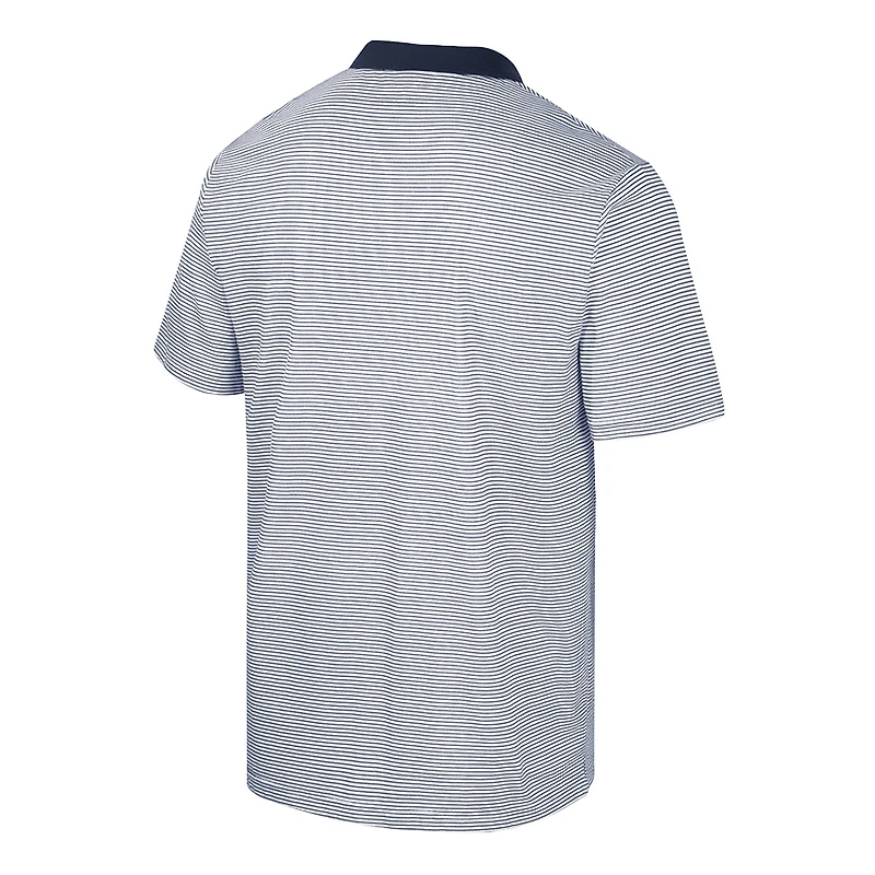 Men's Colosseum Navy Ole Miss Rebels Tuck Striped Polo Shirt