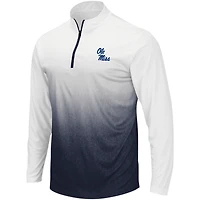 Haut à manches longues et quart de zip Colosseum Navy/Ole Miss Rebels Magic Ombre pour hommes