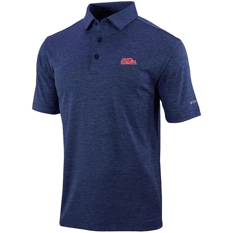 Polo Omni-Wick Set II bleu marine pour homme des Ole Miss Rebels de Columbia