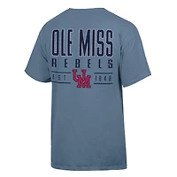 Men's ComfortWash  Blue Ole Miss Rebels Big Name T-Shirt