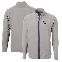 Veste hybride en tricot écologique recyclé à fermeture éclair intégrale pour homme, coupe-vent et gris Ole Miss Rebels, taille grande