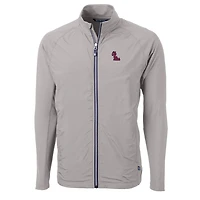 Veste hybride en tricot écologique recyclé à fermeture éclair intégrale pour homme, coupe-vent et gris Ole Miss Rebels, taille grande