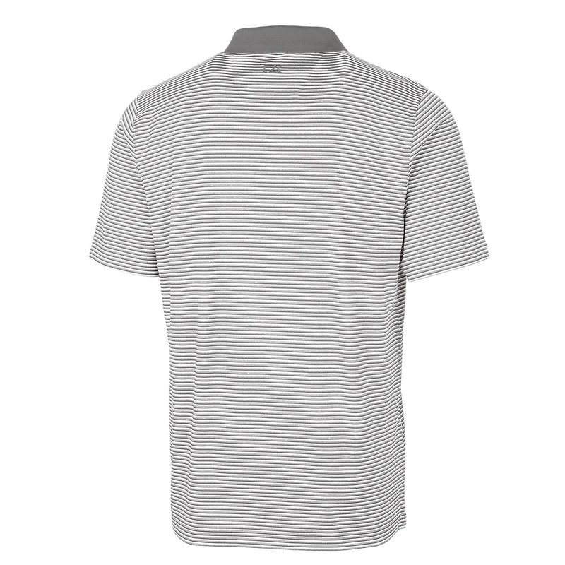 Polo extensible à rayures ton sur Forge pour homme, gris, Cutter & Buck, Ole Miss Rebels, grandes tailles