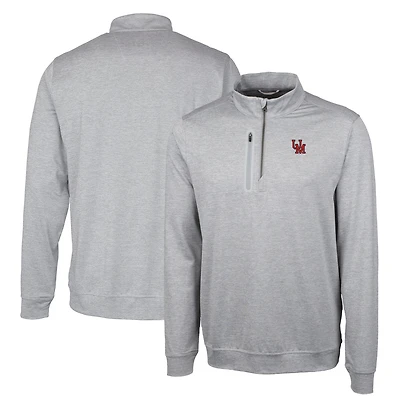Pull gris chiné à col zippé Ole Miss Rebels pour homme, Cutter & Buck