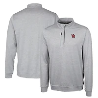 Pull gris chiné à col zippé Ole Miss Rebels pour homme, Cutter & Buck