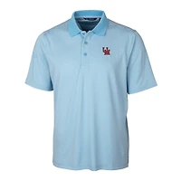Polo extensible à rayures ton sur bleu clair pour homme Cutter & Buck des Ole Miss Rebels, grandes tailles