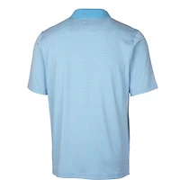 Polo extensible à rayures ton sur bleu clair pour homme Cutter & Buck des Ole Miss Rebels, grandes tailles