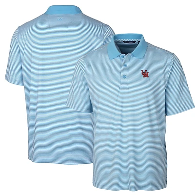 Polo extensible à rayures ton sur bleu clair pour homme Cutter & Buck des Ole Miss Rebels, grandes tailles