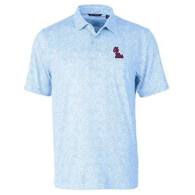Men's Cutter & Buck Light Blue Ole Miss Rebels Pike Constellation Print Stretch Polo