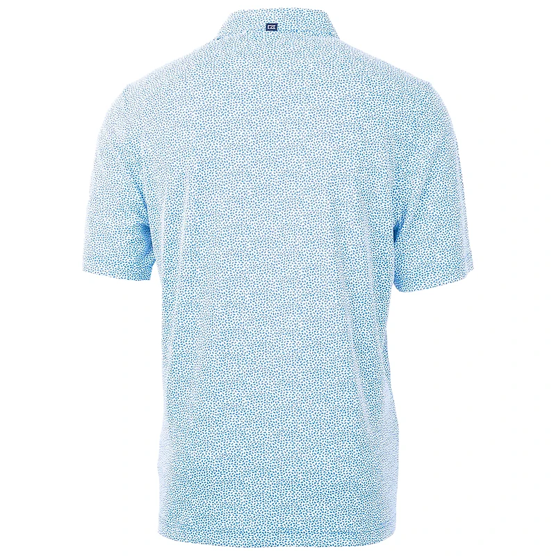 Men's Cutter & Buck Light Blue Ole Miss Rebels Virtue Eco Pique Botanical Recycled Polo