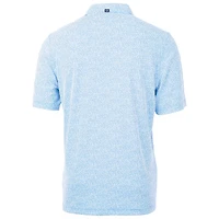 Men's Cutter & Buck Light Blue Ole Miss Rebels Virtue Eco Pique Botanical Recycled Polo