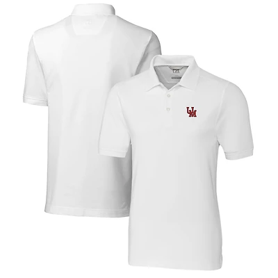 Men's Cutter & Buck White Ole Miss Rebels Advantage Tri-Blend DryTec Pique Polo