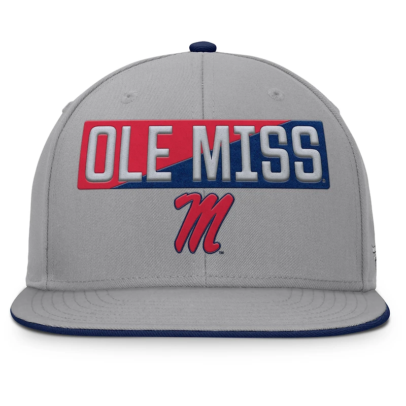 Casquette snapback grise Ole Miss Rebels Duo pour homme