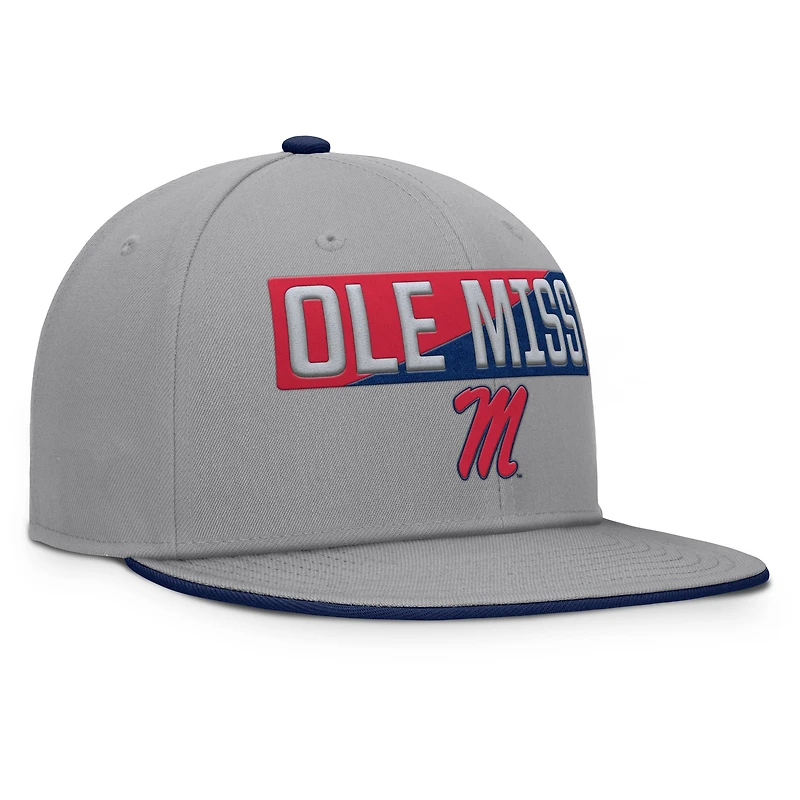 Casquette snapback grise Ole Miss Rebels Duo pour homme