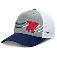 Men's Fanatics Heather Gray/Navy Ole Miss Rebels Profile Trucker Adjustable Hat