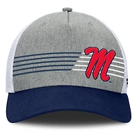 Men's Fanatics Heather Gray/Navy Ole Miss Rebels Profile Trucker Adjustable Hat