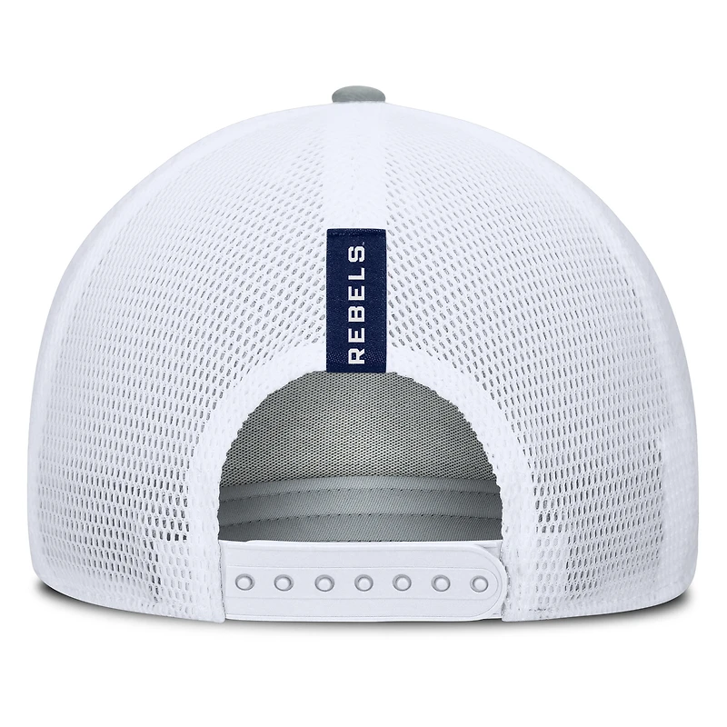 Casquette ajustable Fanatics pour hommes, gris chiné/bleu marine, profil Ole Miss Rebels