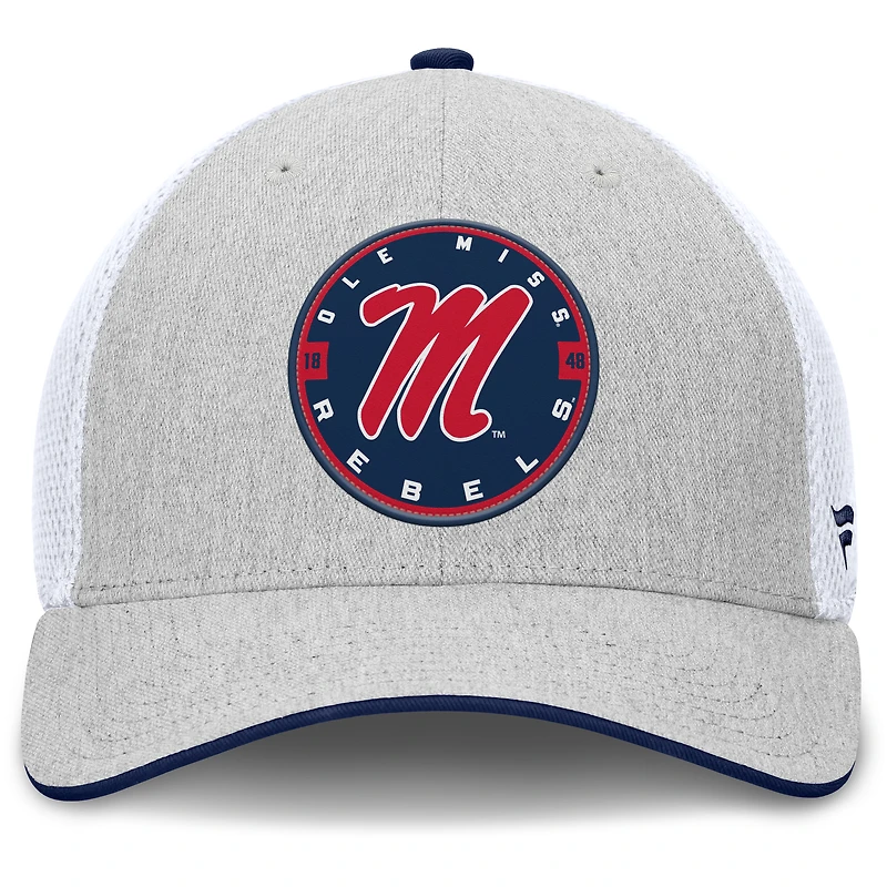 Casquette Fanatics Heather Grey Ole Miss Rebels Trigger Flex pour homme