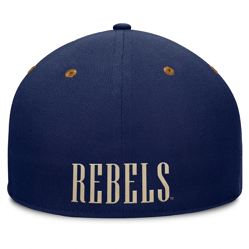 Men's Fanatics Navy/Brown Ole Miss Rebels NoBo Fitted Hat