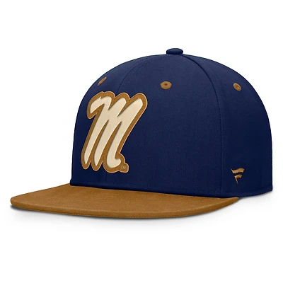 Casquette ajustée NoBo bleu marine/marron pour homme des Ole Miss Rebels
