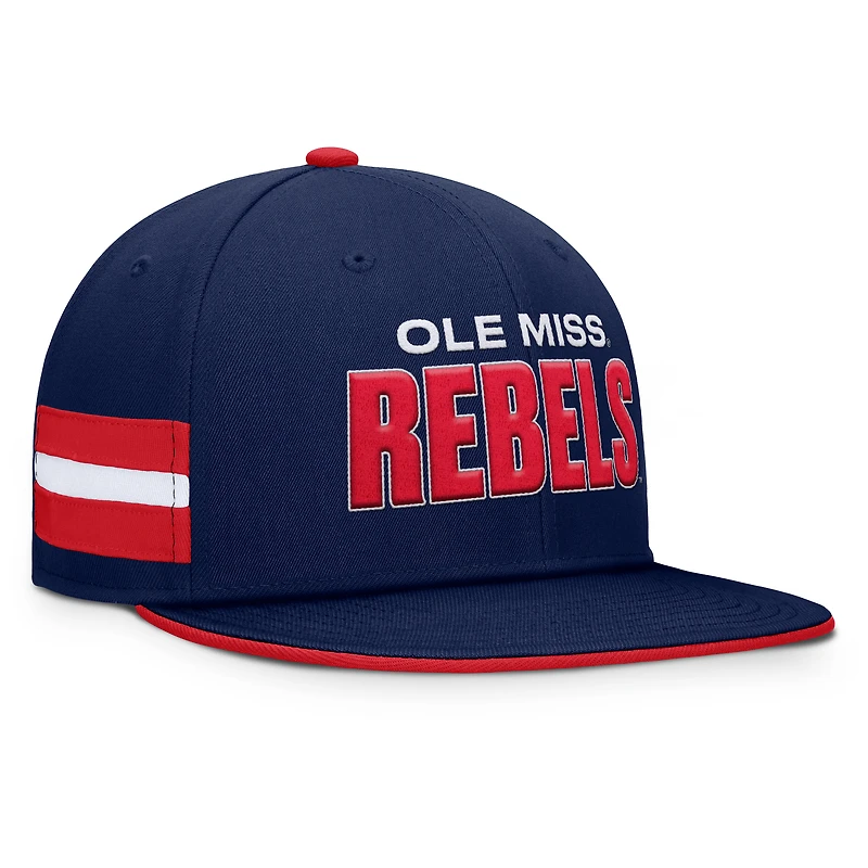 Men's Fanatics  Navy Ole Miss Rebels Pick Off Fitted Hat