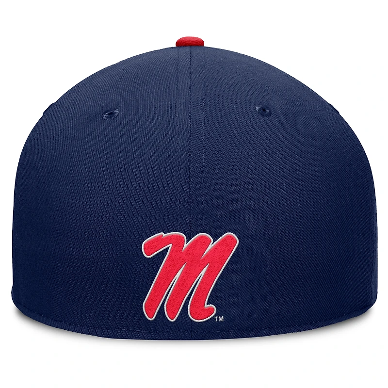 Men's Fanatics  Navy Ole Miss Rebels Pick Off Fitted Hat
