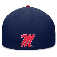 Men's Fanatics  Navy Ole Miss Rebels Pick Off Fitted Hat