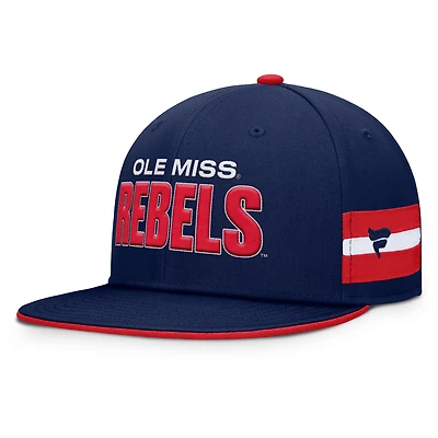 Men's Fanatics  Navy Ole Miss Rebels Pick Off Fitted Hat