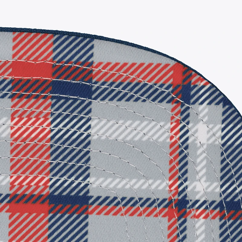 Casquette snapback Mitchell & Ness Ole Miss Rebels à carreaux gris/marine pour homme