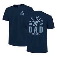 T-shirt homme bleu marine Ole Miss Rebels avec logo mascotte pour la fête des pères