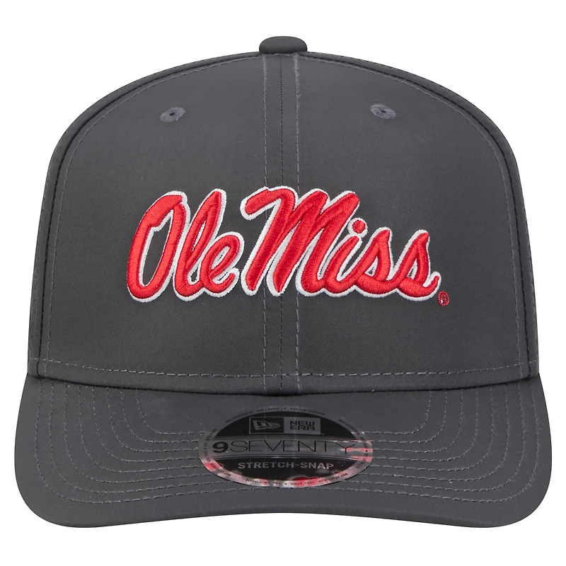 Men's New Era Charcoal Ole Miss Rebels 9SEVENTY Stretch-Snap Hat