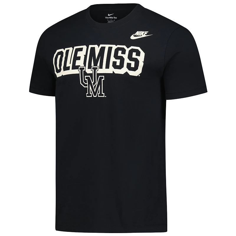 Men's Nike Black Ole Miss Rebels Fashion Team Bold T-Shirt