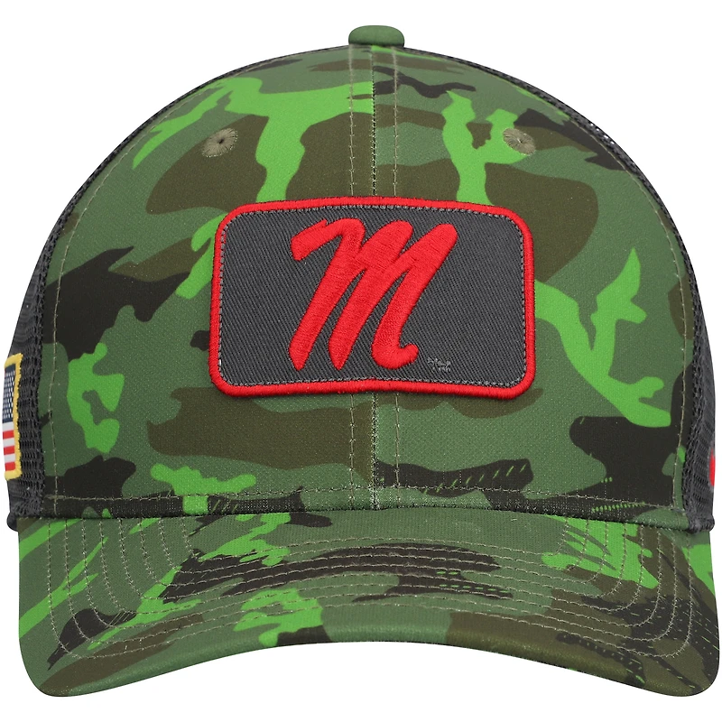 Men's Nike  Camo/Black Ole Miss Rebels Classic99 Veterans Day Trucker Snapback Hat