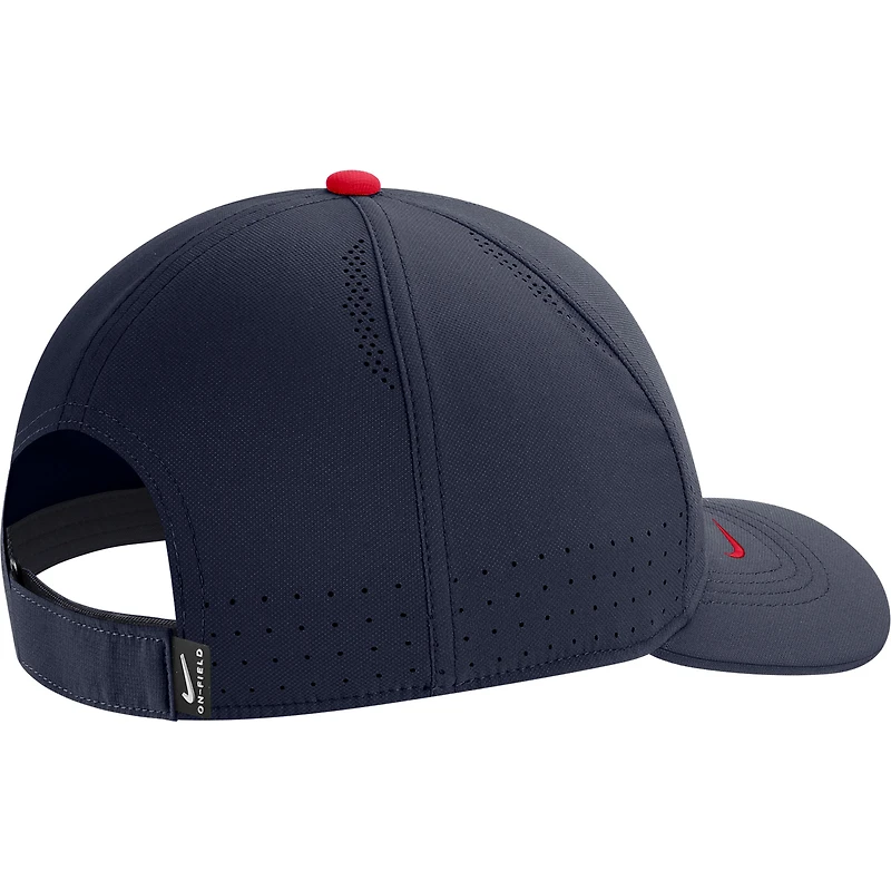 Casquette réglable pour homme Nike Ole Miss Rebels 2023 Sideline Legacy91 Performance - Bleu marine