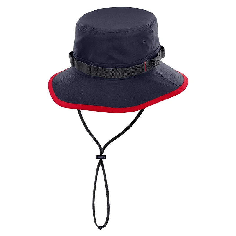 Chapeau bob Nike bleu marine Ole Miss Rebels 2024 Sideline Apex Performance Boonie pour homme