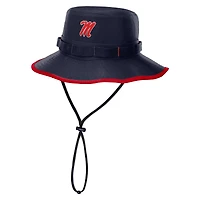 Men's Nike Navy Ole Miss Rebels 2024 Sideline Apex Performance Boonie Bucket Hat
