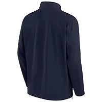 Men's Nike Navy Ole Miss Rebels 2024 Sideline Coach Quarter-Zip Hoodie Jacket