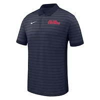Men's Nike Navy Ole Miss Rebels 2025 Early Season Coaches Sideline Victory Stripe Performance Polo