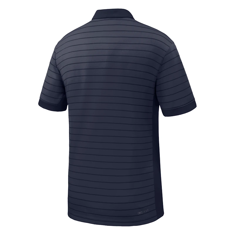Men's Nike Navy Ole Miss Rebels 2025 Early Season Coaches Sideline Victory Stripe Performance Polo