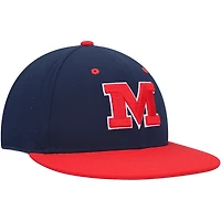 Casquette ajustée Nike Ole Miss Rebels Aero True Baseball Performance pour homme, bleu marine