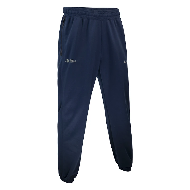 Pantalon de performance Nike Ole Miss Rebels Basketball Spotlight pour homme bleu marine
