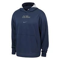 Sweat à capuche Nike Ole Miss Rebels Basketball Spotlight Performance pour homme, bleu marine