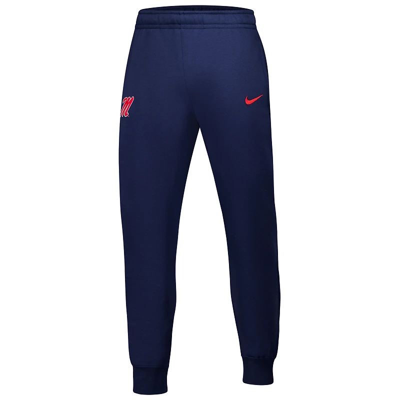 Pantalon en molleton Nike Ole Miss Rebels Club pour homme bleu marine