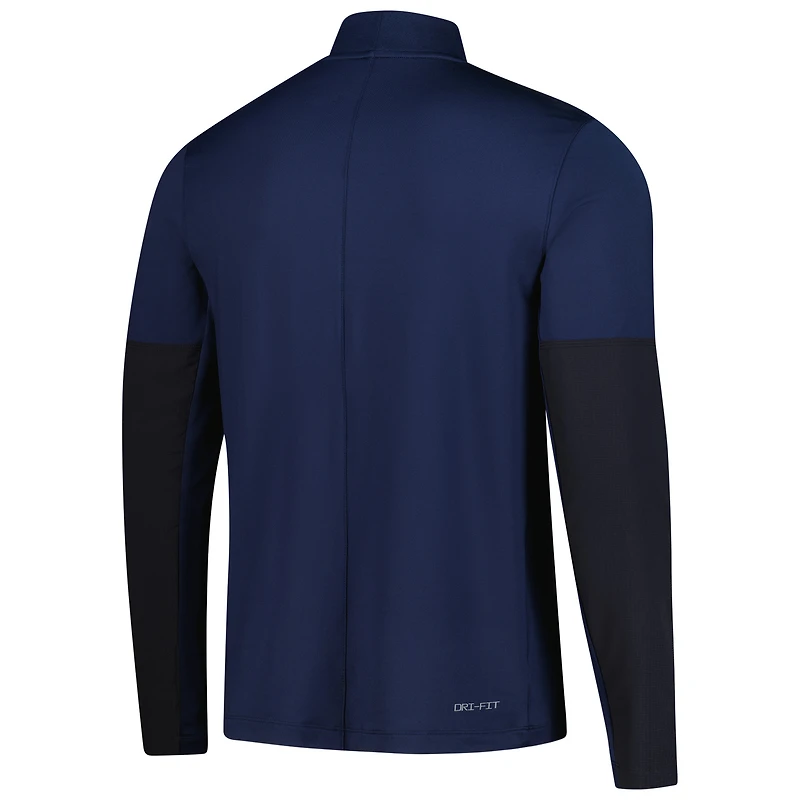 Men's Nike Navy Ole Miss Rebels Dri-FIT Half-Zip Pullover